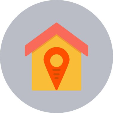 Konaklama Noktası Düz Çember Simgesi