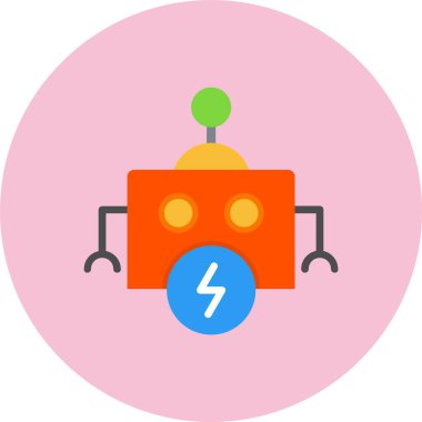 Robot Düz Çember Simgesi