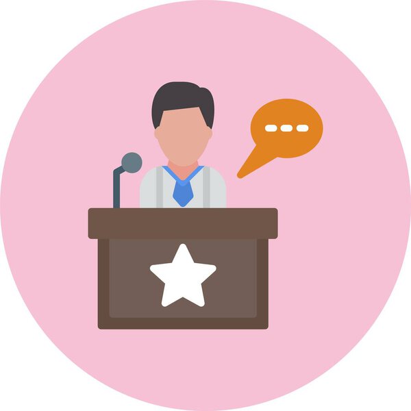 voting Campaign Flat Circle Icon