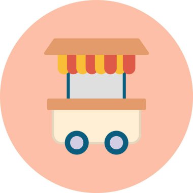 Gıda Tramvayı Düz Çember Simgesi