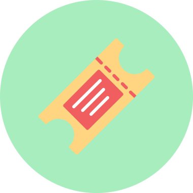 Bilet Düz Çember Simgesi