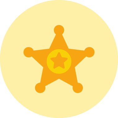 Adalet Şerifi Düz Çember Simgesi