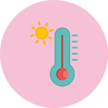 Termometre Düz Çember Simgesi