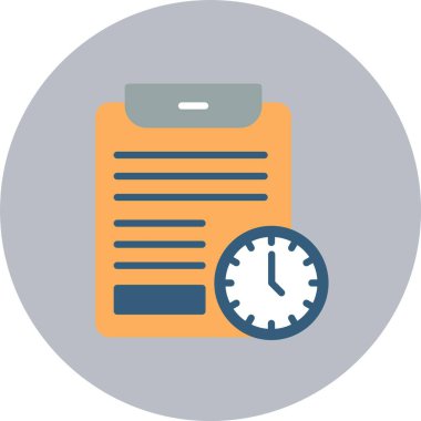 Sınav Düz Çember Simgesi