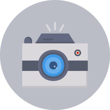 Kamera Düz Çember Simgesi