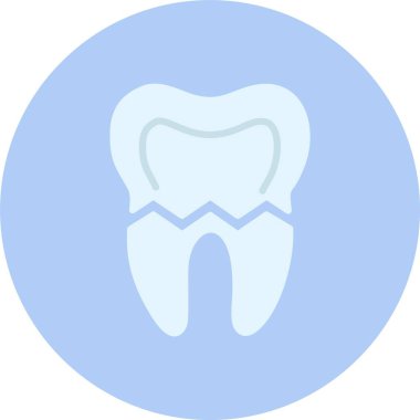 Kırık Diş Düz Çember Simgesi