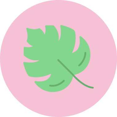 Yaprak Düz Çember Simgesi