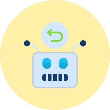 Otomatik Yanıtla Düz Çember Simgesi