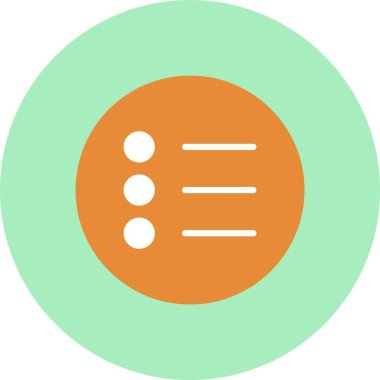 Menü Düz Çember Simgesi