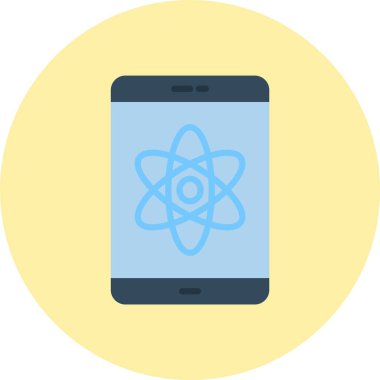 Telefon düz daire simgesi