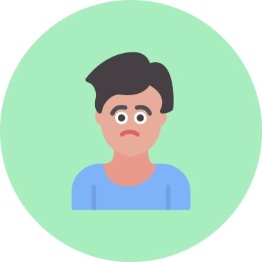 Endişeli Düz Çember Simgesi