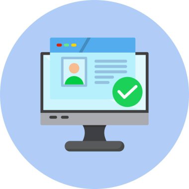 Muhasebeci Düz Çember Simgesi