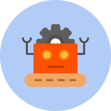 Robot Düz Çember Simgesi