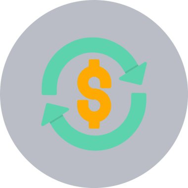 Para Takası Düz Çember Simgesi