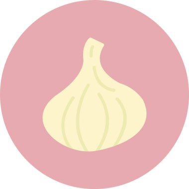 Sarımsak düz daire simgesi