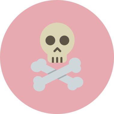 Kafatası Düz Çember Simgesi