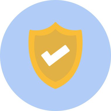 Kalkan düz daire simgesi