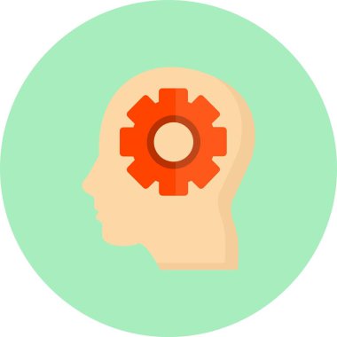 Kulaklık düz daire simgesi