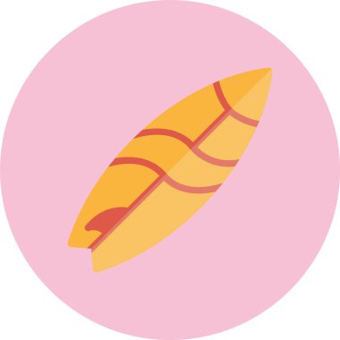 Sörf tahtası Düz Çember Simgesi