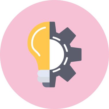 İcat Vektörü Düz Çember Simgesi