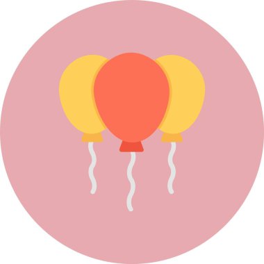 Balonlar Düz Çember Simgesi