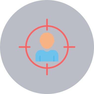 Hedef Seyirci Düz Çember Simgesi