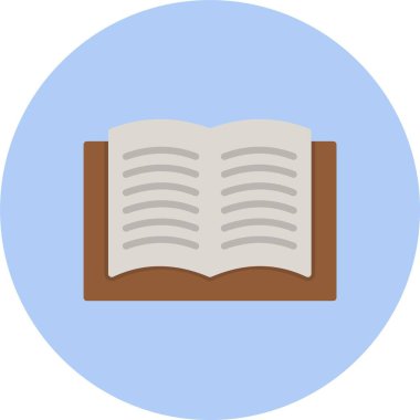 Kitap Düz Çember Simgesi