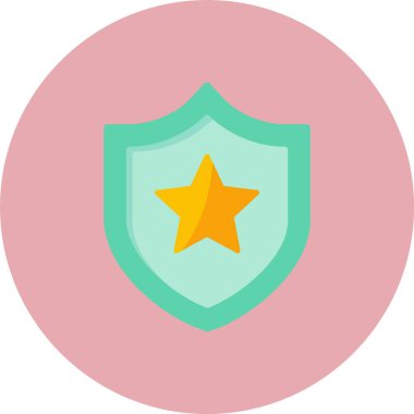 Kalkan düz daire simgesi