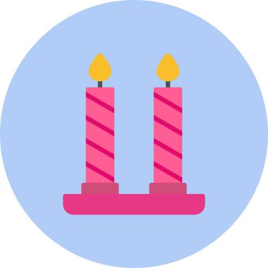 Mumlar Düz Çember Simgesi