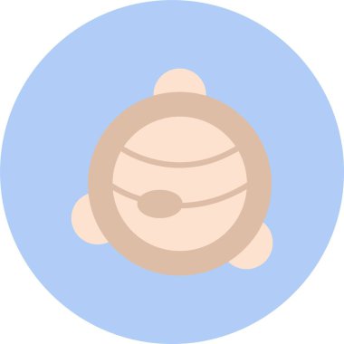 Satürn Düz Çember Simgesi