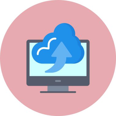 Cloud Computing düz daire simgesi