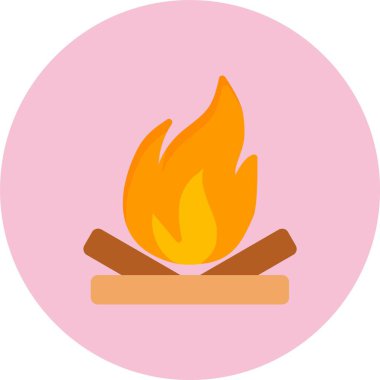 Şenlik Ateşi Düz Çember Simgesi