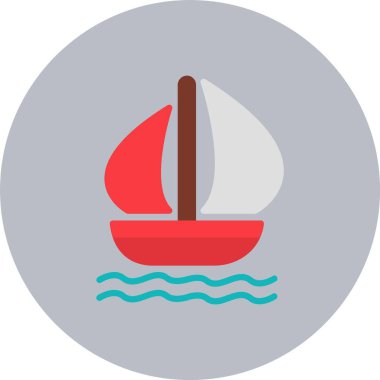Tekne Düz Çember Simgesi