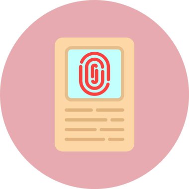 Parmak izi Düz Çember Simgesi