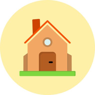 Ev Düz Çember Simgesi