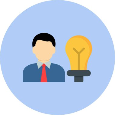 Girişimci Düz Çember Simgesi