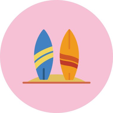 Sörf tahtaları Düz Çember Simgesi