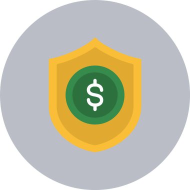 Kalkan düz daire simgesi