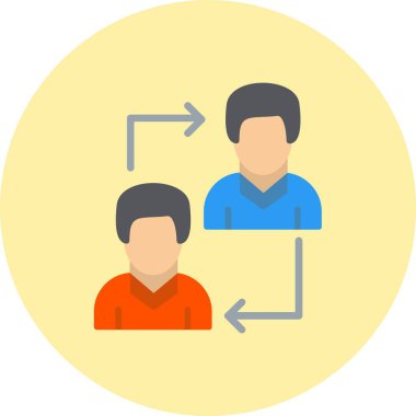 İlişki Düz Çember Simgesi