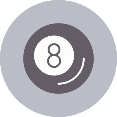 8. Top Düz Çember Simgesi