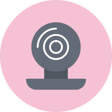 Webcam Düz Çember Simgesi