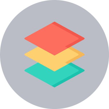 Katman Düz Çember Simgesi