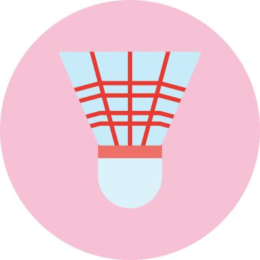 Shuttlecock Düz Çember Simgesi