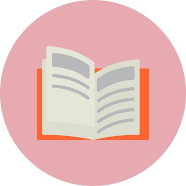 Kitap Düz Çember Simgesi