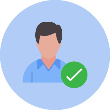 Onaylanmış Aday Düz Çember Simgesi