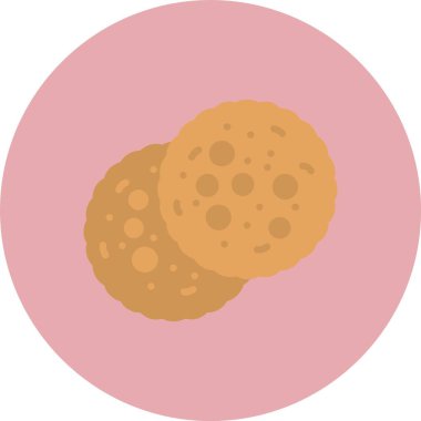 Kurabiye Düz Çember Simgesi