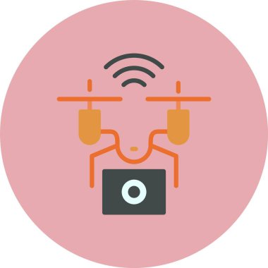 Drone Düz Çember Simgesi
