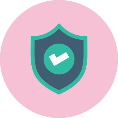 Kalkan düz daire simgesi