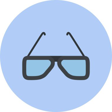 Güneş Gözlüğü Düz Çember Simgesi