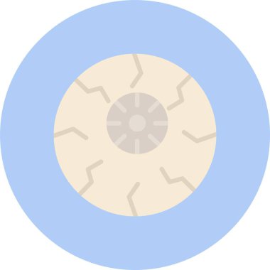 Korkunç Göz Topu Düz Çember Simgesi